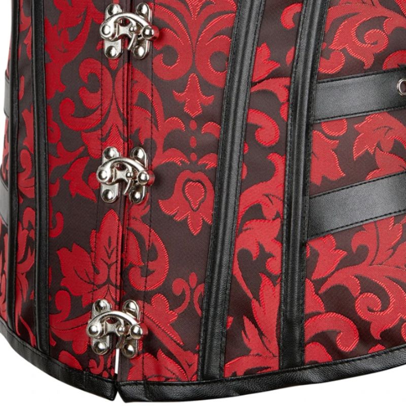 Corset d’inspiration steampunk rouge