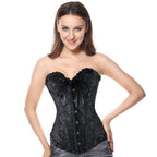 Corset en brocart steampunk
