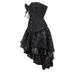 Corset et jupe en ensemble gothique