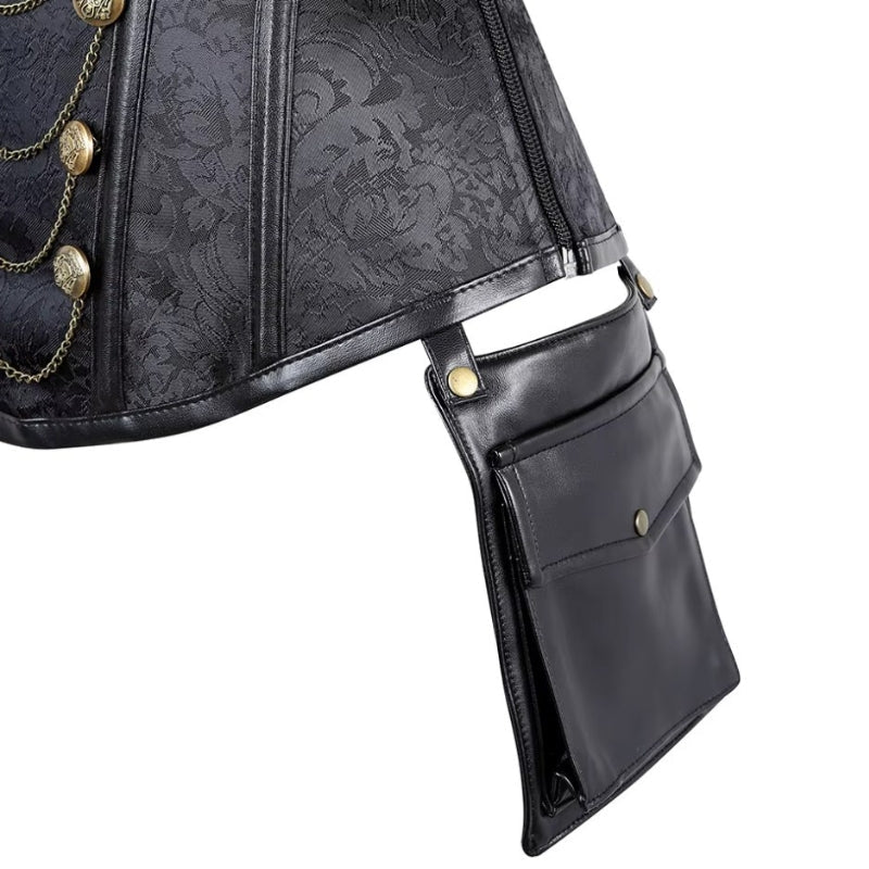 Corset féminin steampunk au style gothique