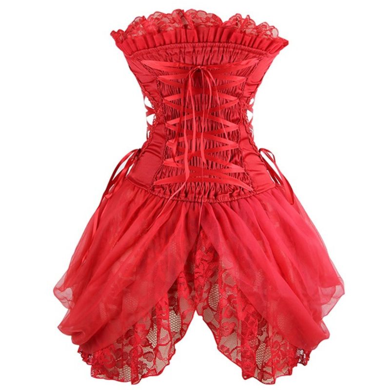 Corset femme rouge d’inspiration rétro