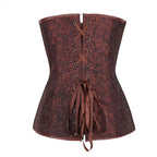 Corset rétro steampunk de couleur marron