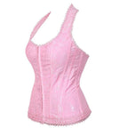 Corset rose au style steampunk vintage