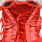 Corset rouge pour femme de style rétro