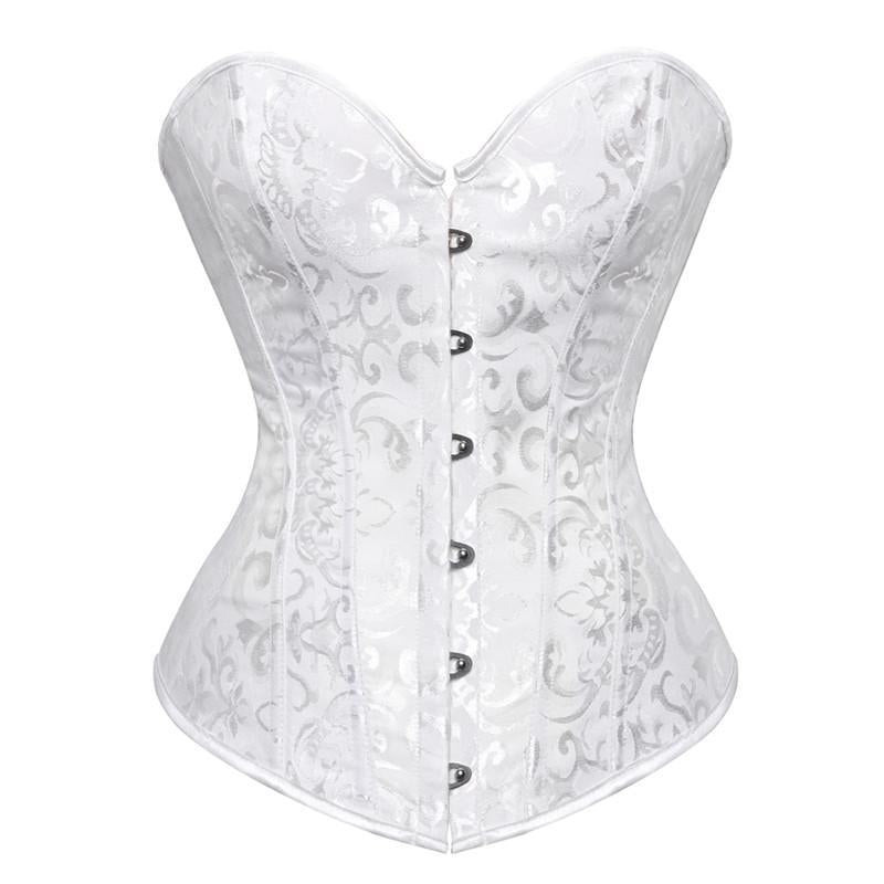 Corset steampunk blanc