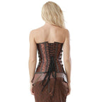 Corset steampunk brun