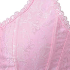 Corset steampunk rose au charme vintage