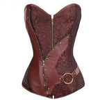 Corset steampunk vintage marron