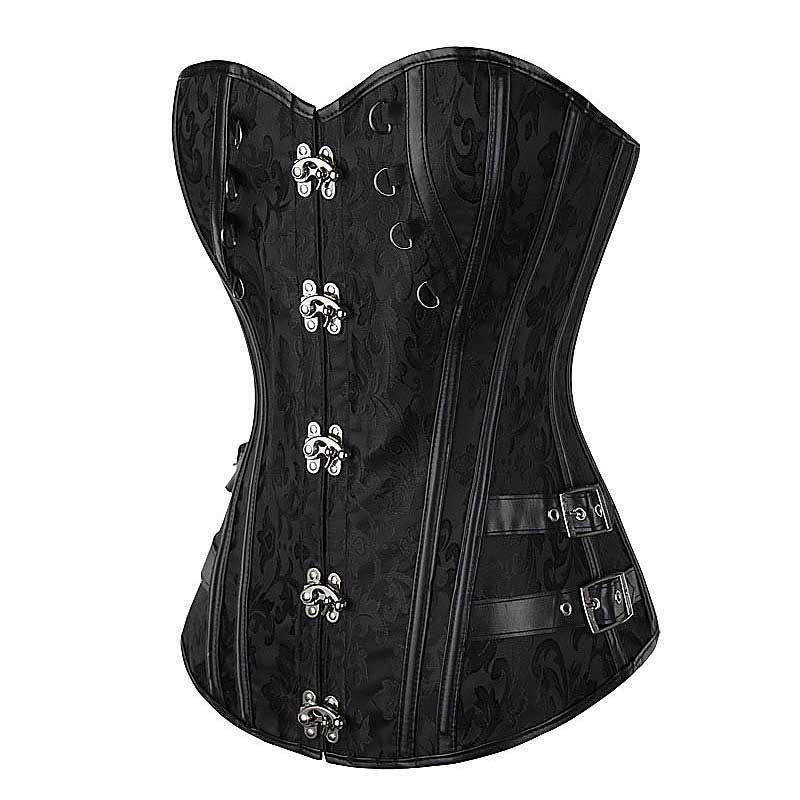 Corset style steampunk de couleur noire