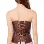 Corset vintage marron de style steampunk