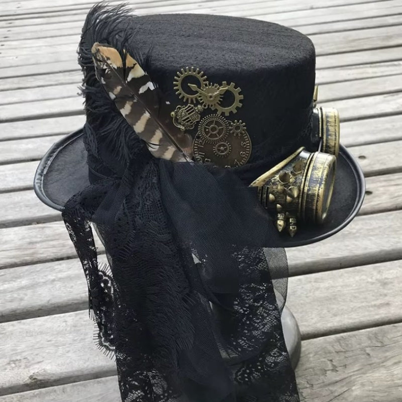 Couvre-chef en dentelle d’inspiration steampunk