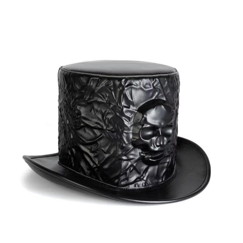 Couvre-chef rétrofuturiste avec skull