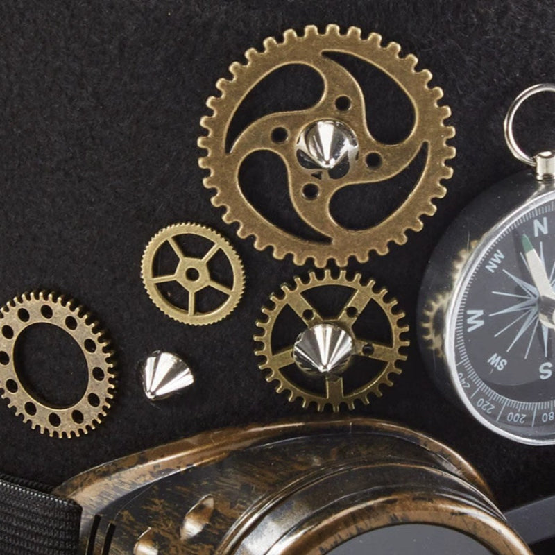 Couvre-chef steampunk avec mécanismes