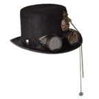Couvre-chef steampunk orné d'une chaîne