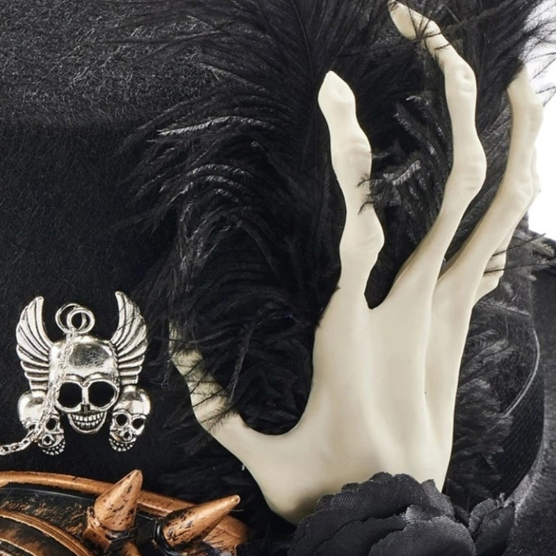 Couvre-chef steampunk tête de mort
