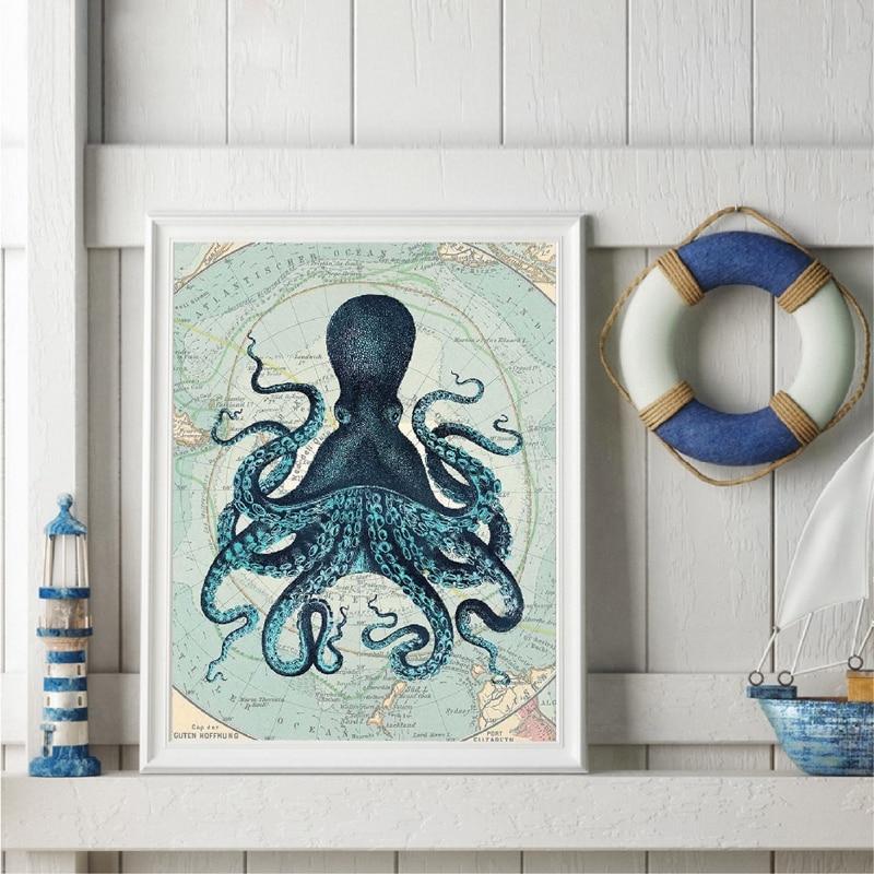 Décoration murale sur le thème du kraken