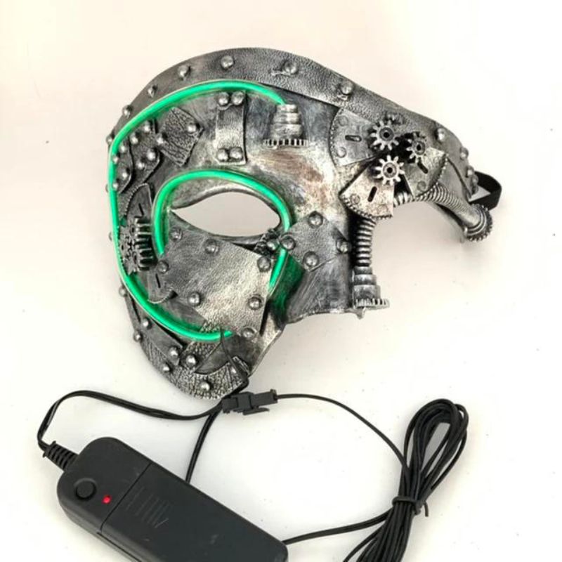 Demi-masque esthétique steampunk