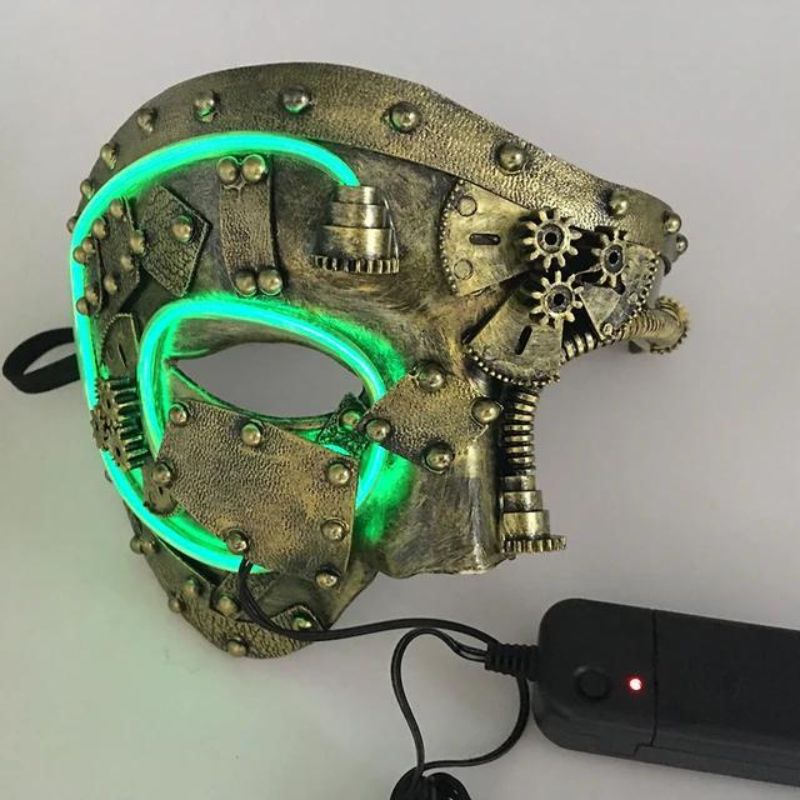 Demi-masque façon steampunk