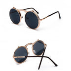 Double verre sur lunettes steampunk