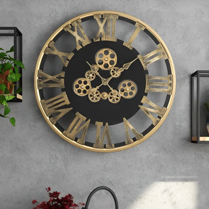 Engrenage tournant en horloge steampunk