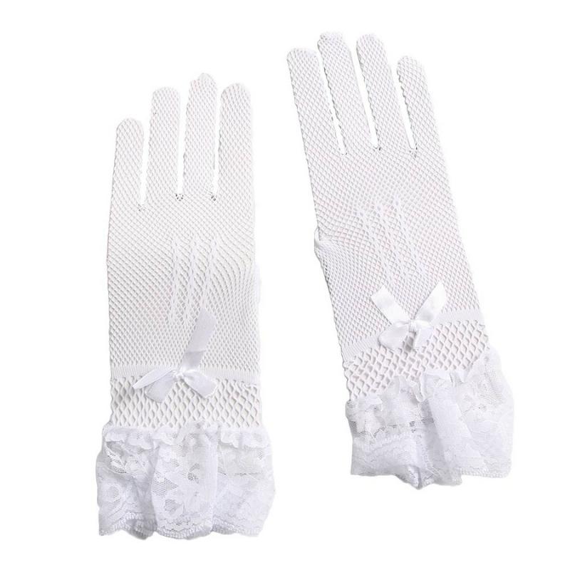 Gant blanc en dentelle