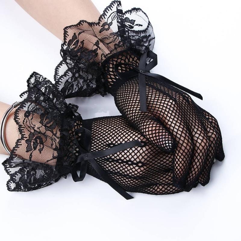 Gant en dentelle de couleur noire