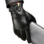 Gant masculin en cuir noir