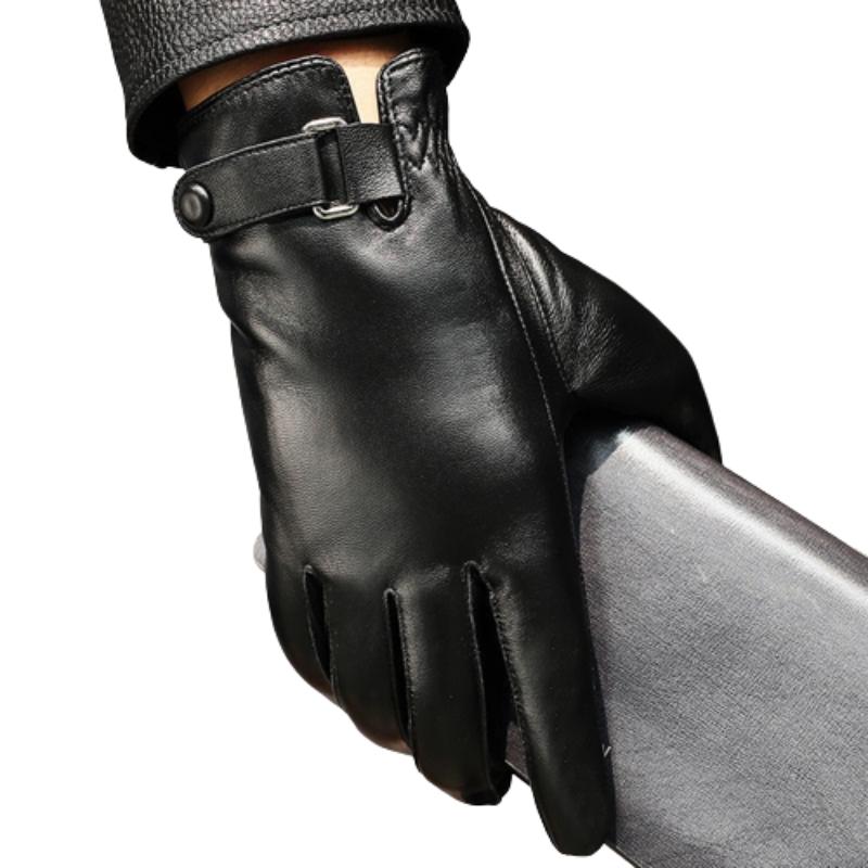 Gant masculin en cuir noir
