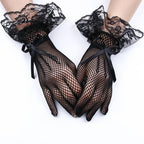 Gant noir en dentelle