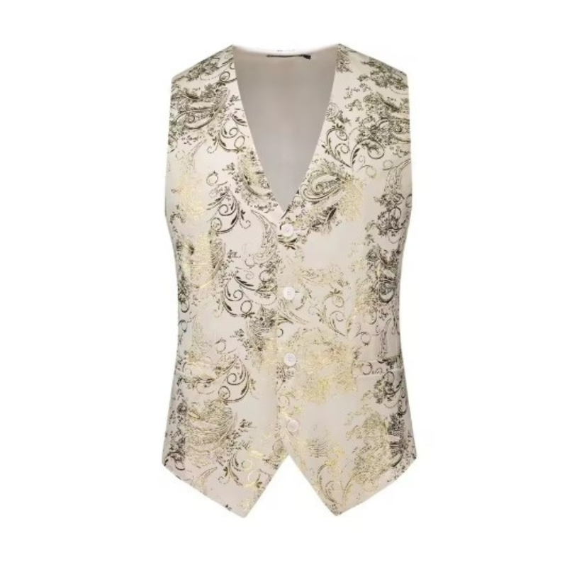 Gilet de costume à motifs pour homme