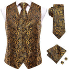Gilet de costume doré pour homme