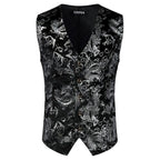 Gilet de costume imprimé pour homme