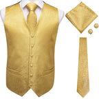 Gilet de costume jaune pour homme