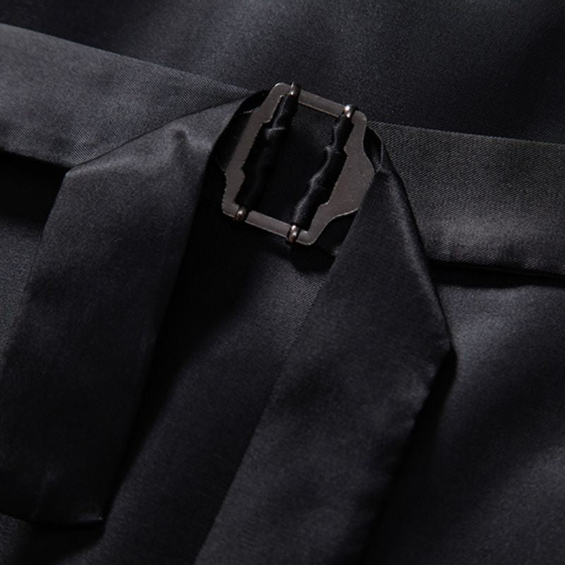 Gilet de costume noir d'inspiration rétro