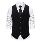 Gilet de costume rétro noir