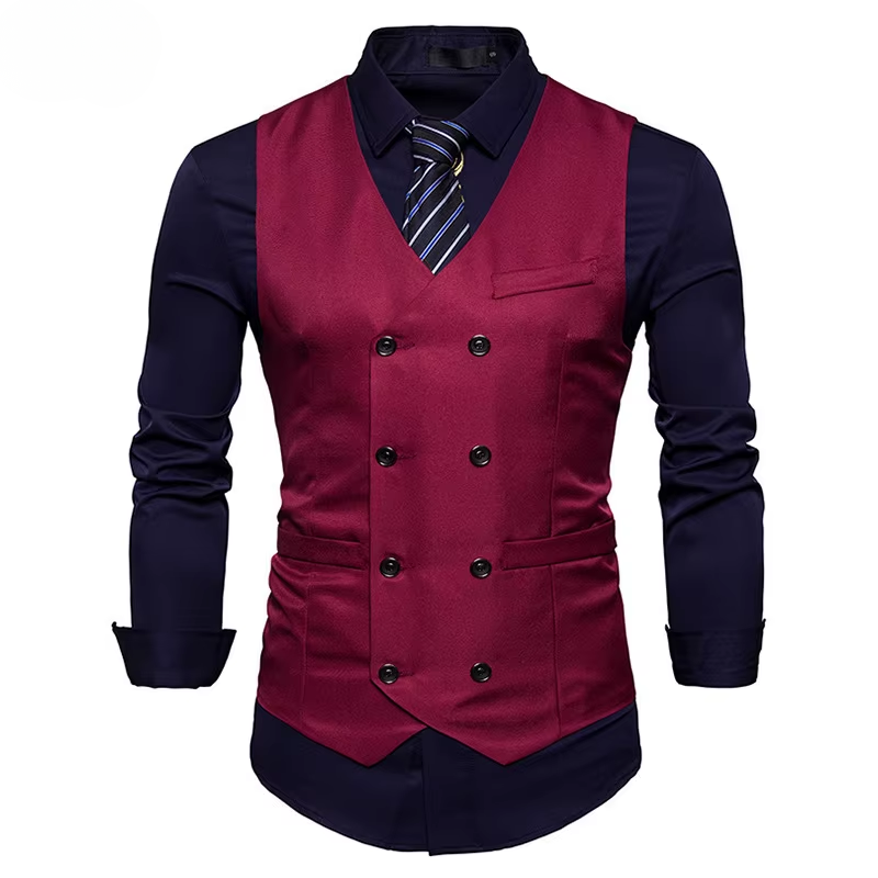 Gilet de costume rouge