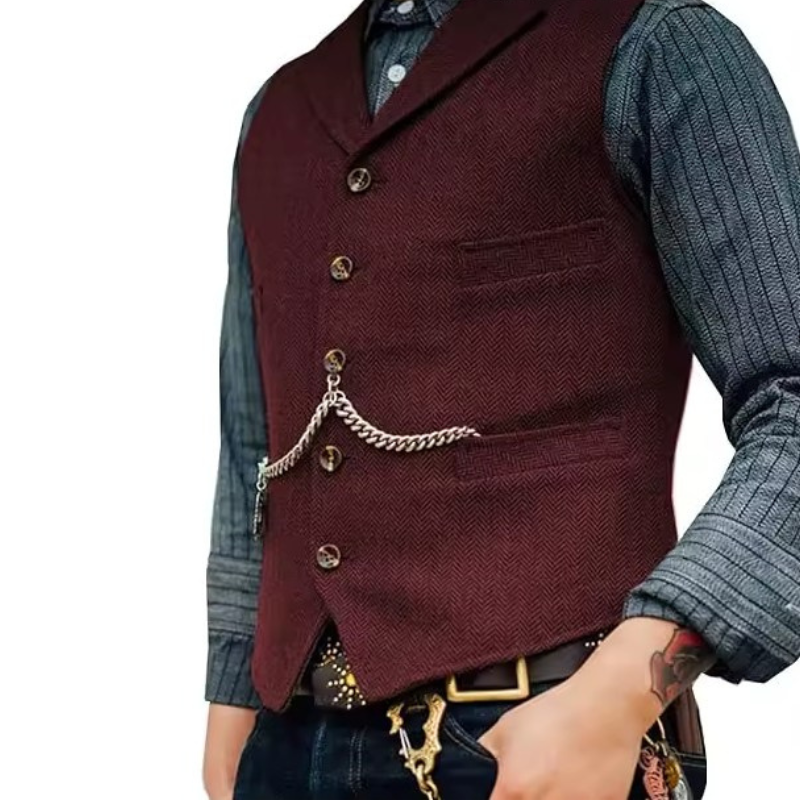 Gilet d’homme steampunk sans aucune manche