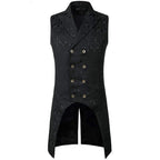 Gilet gothique long sans manches pour homme