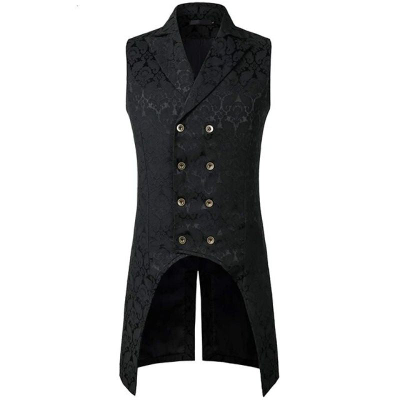 Gilet gothique long sans manches pour homme