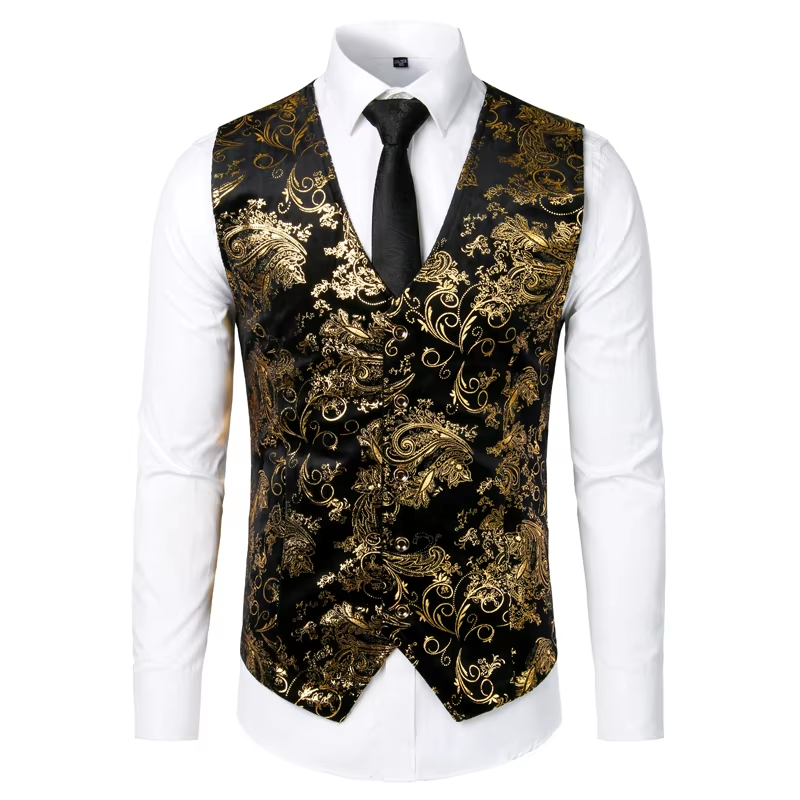 Gilet habillé imprimé pour homme