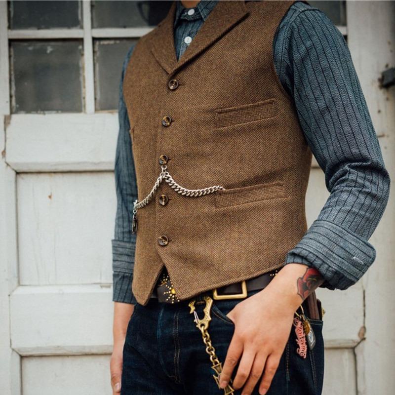 Gilet homme au style steampunk sans manches