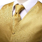 Gilet homme jaune style costume
