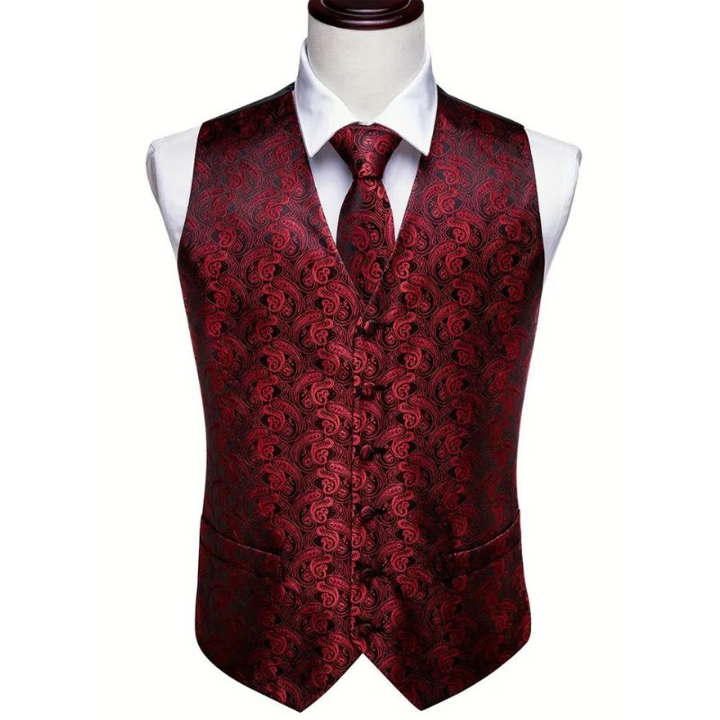 Gilet homme rouge pour mariage
