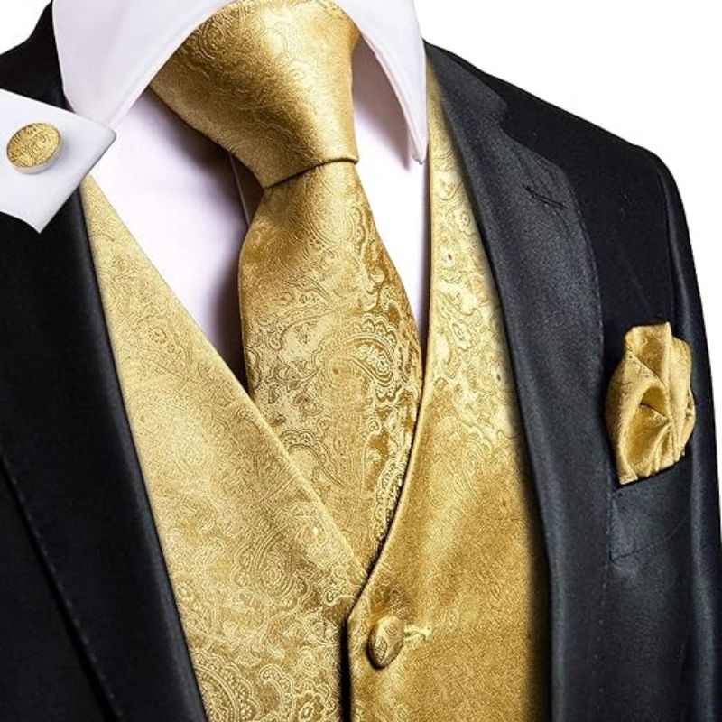 Gilet jaune de costume homme