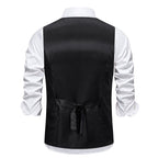 Gilet noir de costume rétro