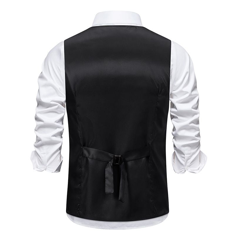 Gilet noir de costume rétro
