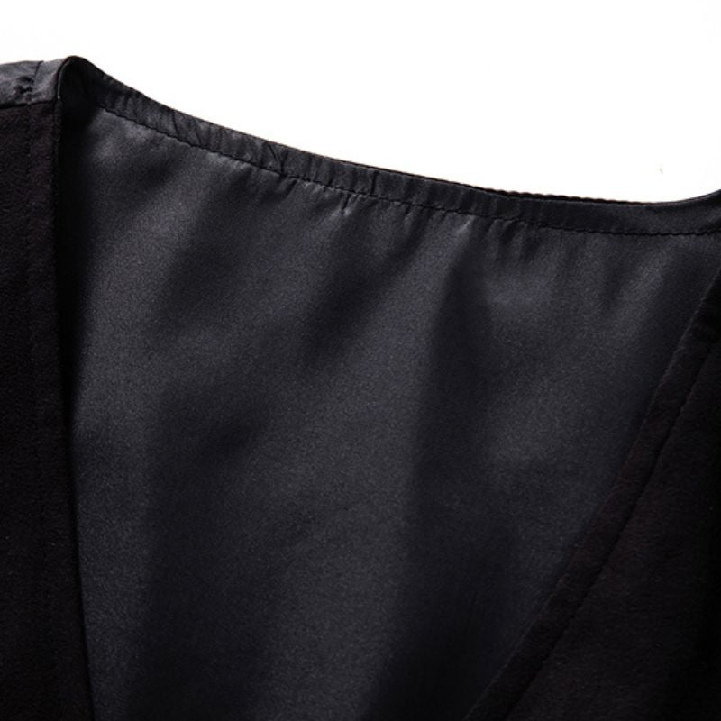 Gilet noir rétro pour costume