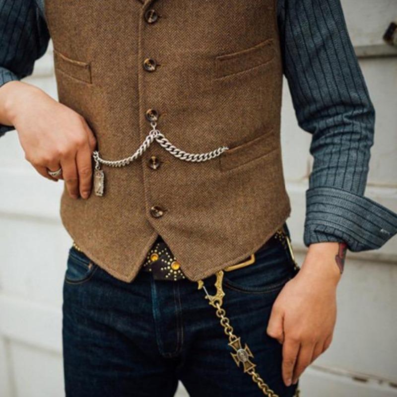 Gilet pour homme sans manches d’inspiration steampunk