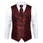 Gilet pour mariage rouge destiné aux hommes