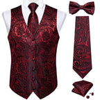 Gilet rouge pour homme destiné au mariage